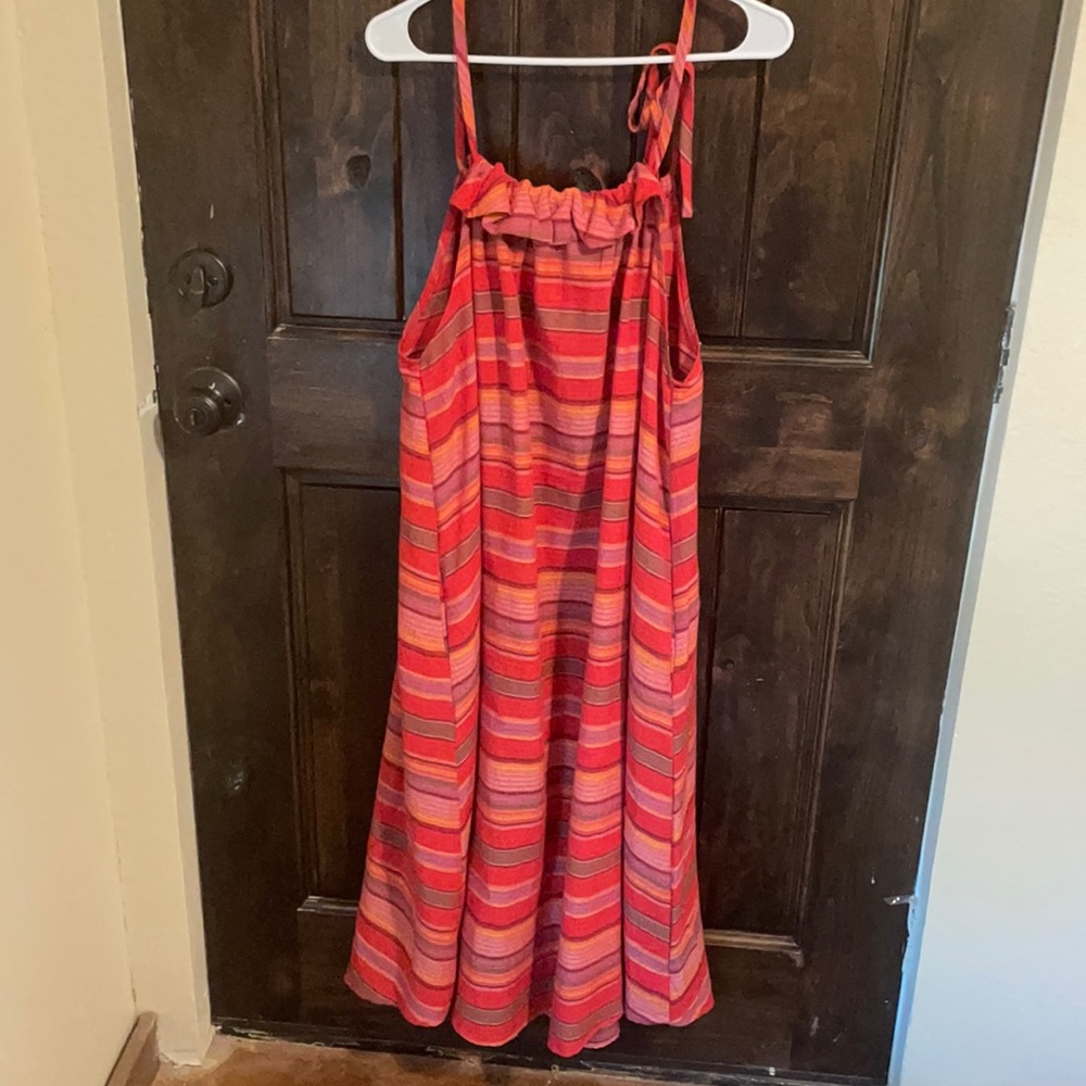 NWT Red Striped Easel Dress